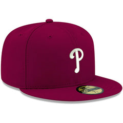 Philadelphia Phillies New Era White Logo 59FIFTY Fitted Hat - MLB