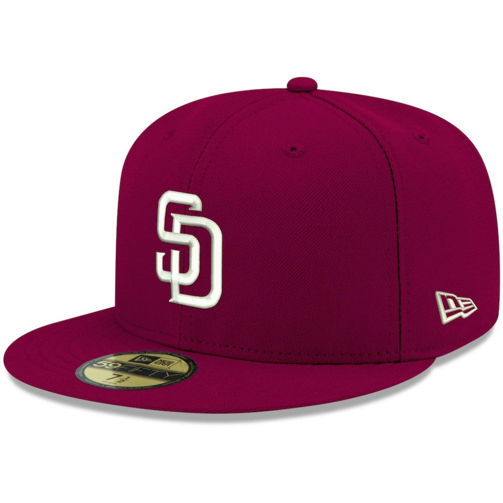 San Diego Padres New Era White Logo 59FIFTY Fitted Hat - MLB