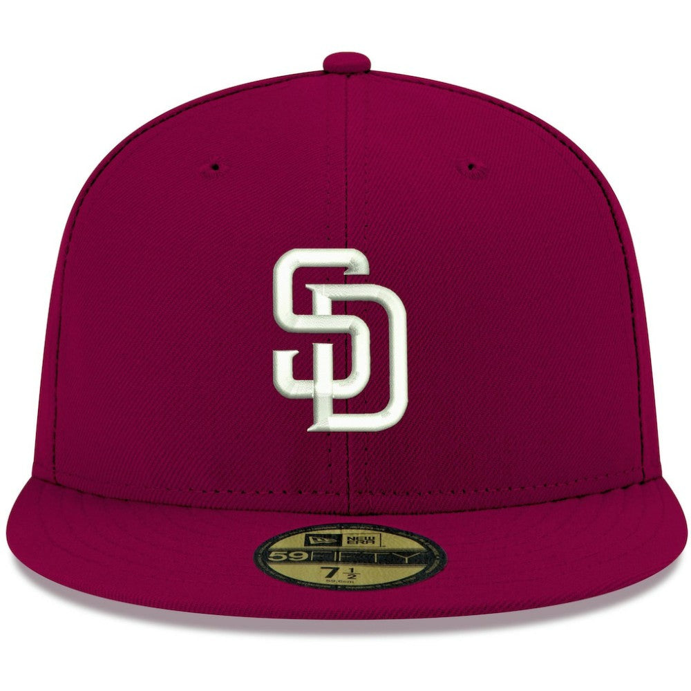 San Diego Padres New Era White Logo 59FIFTY Fitted Hat - MLB