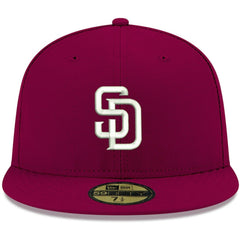 San Diego Padres New Era White Logo 59FIFTY Fitted Hat - MLB