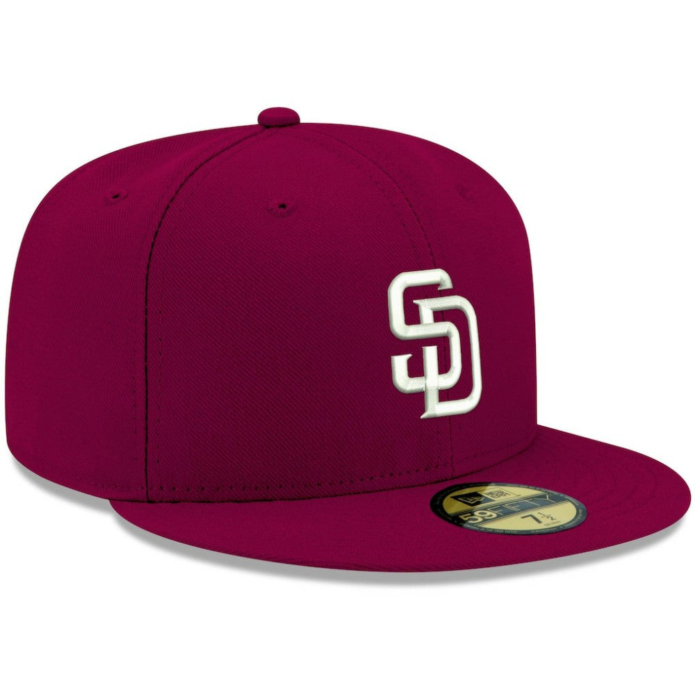 San Diego Padres New Era White Logo 59FIFTY Fitted Hat - MLB