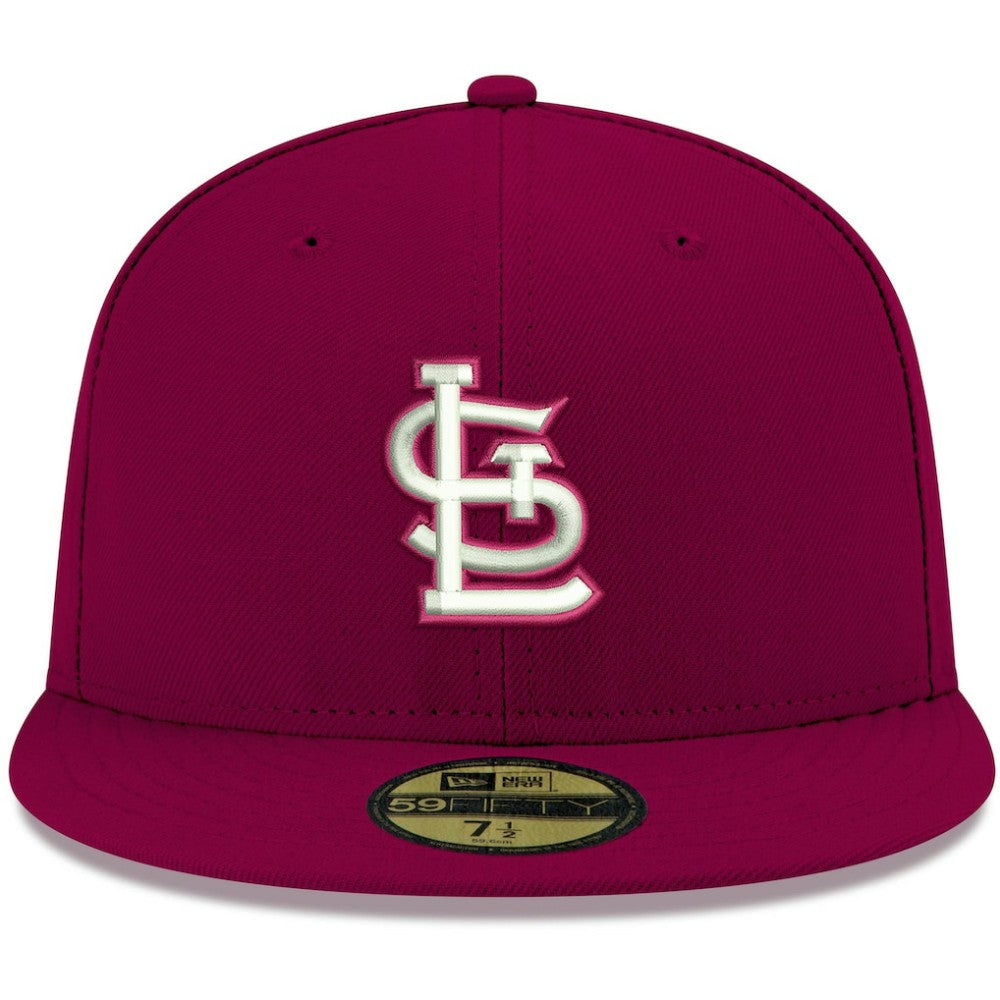 St. Louis Cardinals New Era White Logo 59FIFTY Fitted Hat - MLB