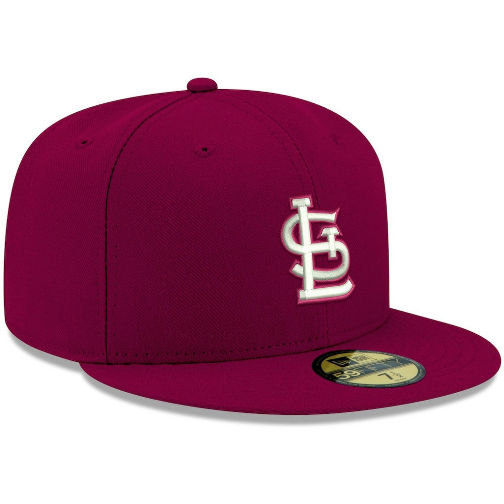 St. Louis Cardinals New Era White Logo 59FIFTY Fitted Hat - MLB