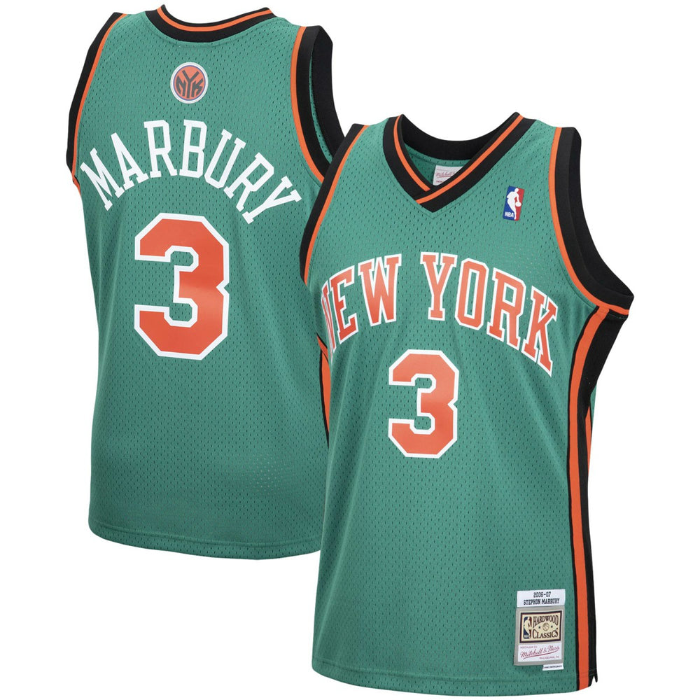 Stephon Marbury New York Knicks 2006/07 Hardwood Classics Swingman Jersey Green - NBA