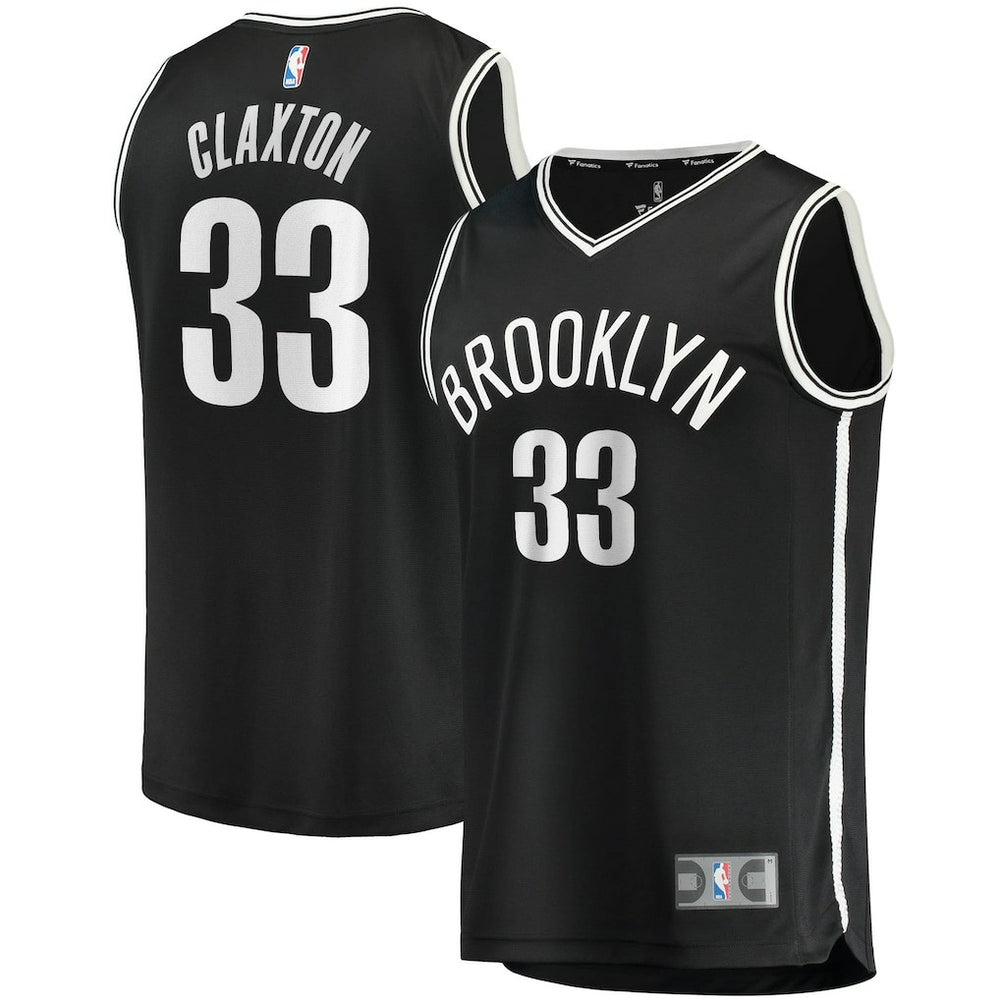 Nicolas Claxton Brooklyn Nets Fast Break Replica Jersey Icon Edition Black - NBA