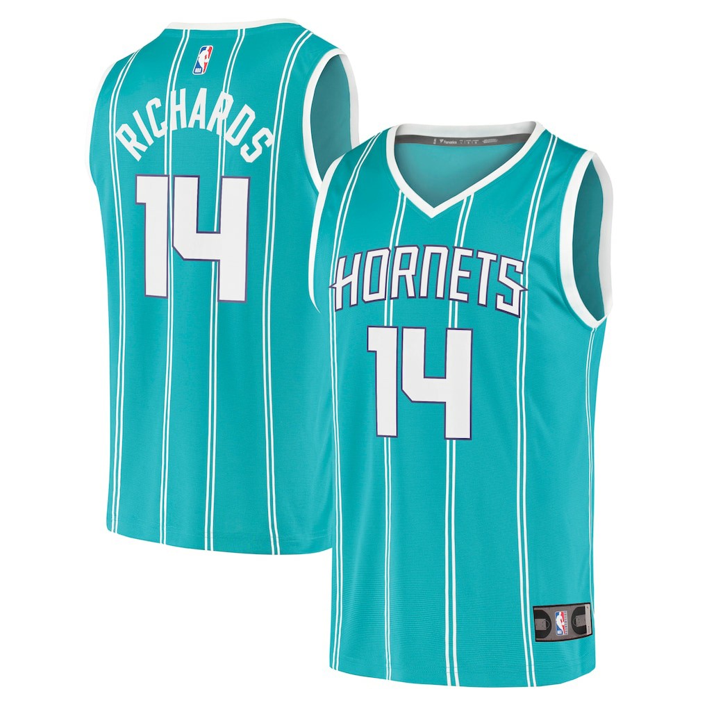 Nick Richards Charlotte Hornets Fast Break Replica Jersey Icon Edition Teal - NBA