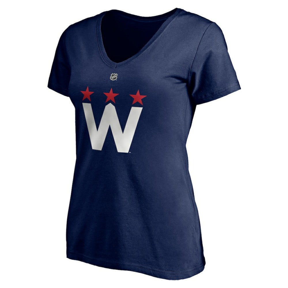 Tom Wilson Washington Capitals Fanatics Women's Authentic Stack Name & Number V-Neck T-Shirt - Navy - NHL