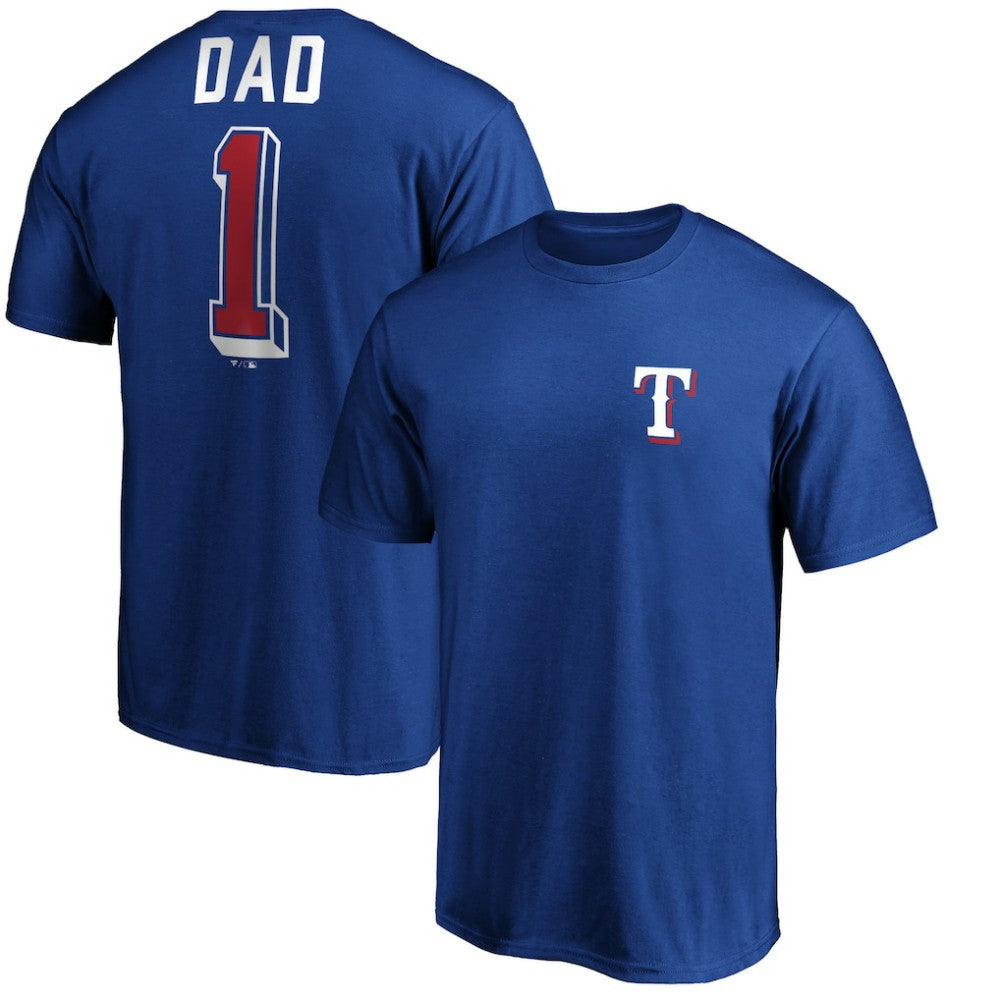 Texas Rangers Number One Dad T-Shirt - MLB
