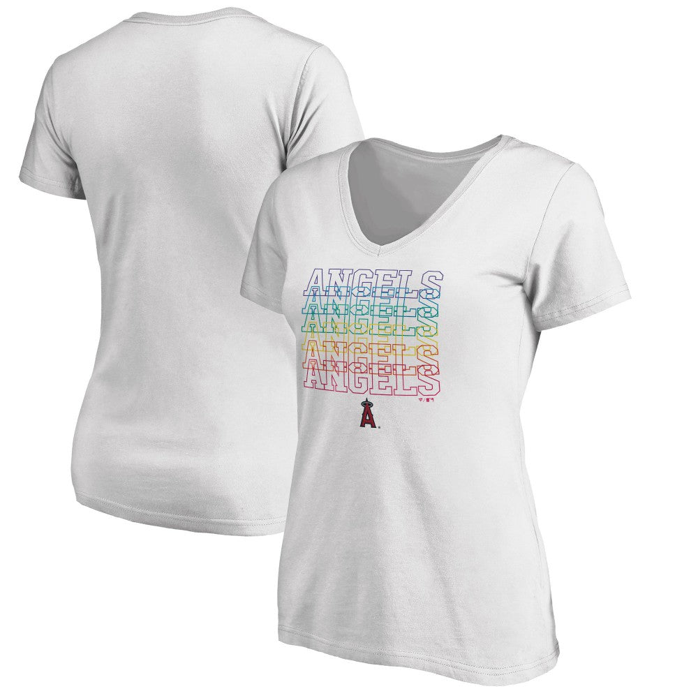 Los Angeles Angels Women's City Pride V-Neck T-Shirt - MLB
