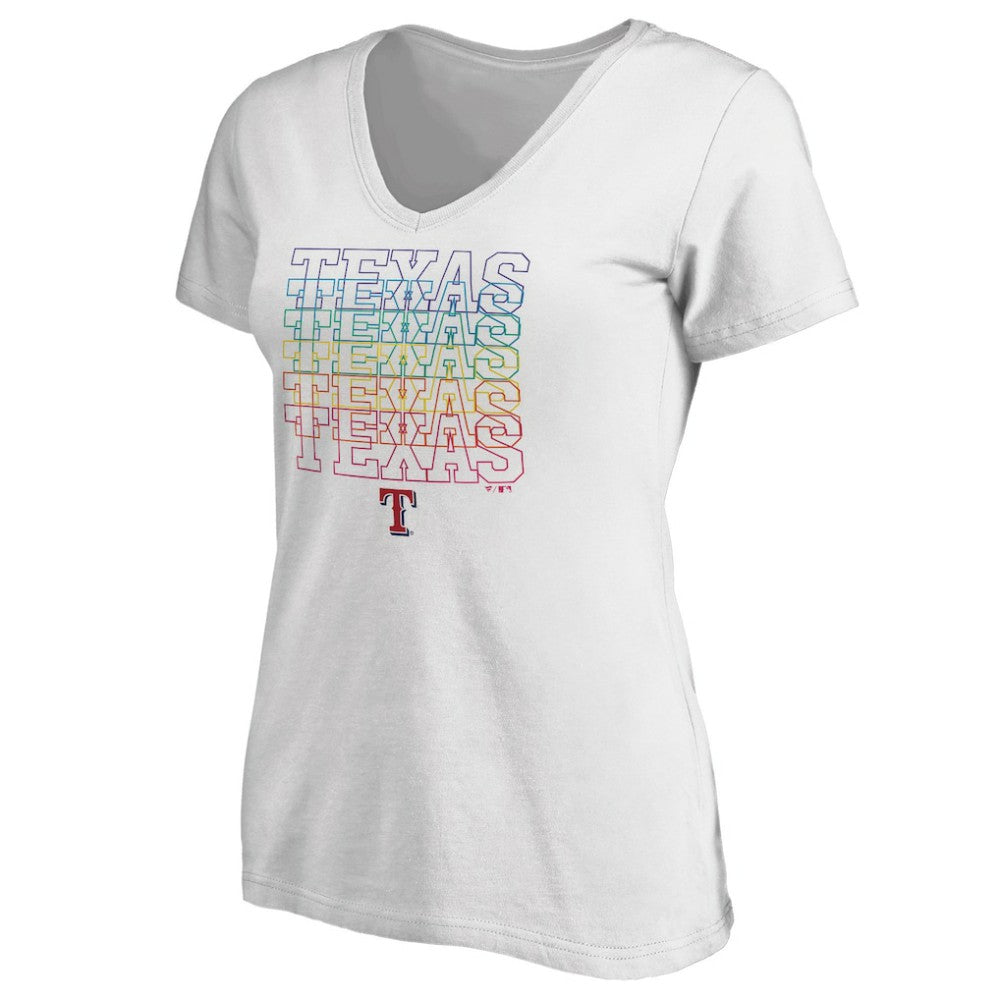 Texas Rangers Women's City Pride V-Neck T-Shirt - MLB