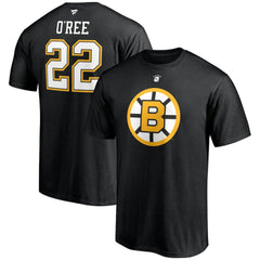 Willie O'Ree Boston Bruins Fanatics Authentic Stack Retired Player Name & Number T-Shirt - Black - NHL