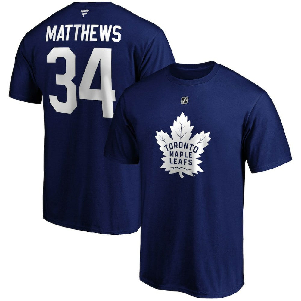 Auston Matthews Toronto Maple Leafs Fanatics Big & Tall Name & Number T-Shirt - Blue - NHL