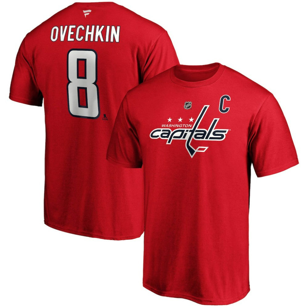 Alexander Ovechkin Washington Capitals Fanatics Big & Tall Captain Patch Name & Number T-Shirt - Red - NHL