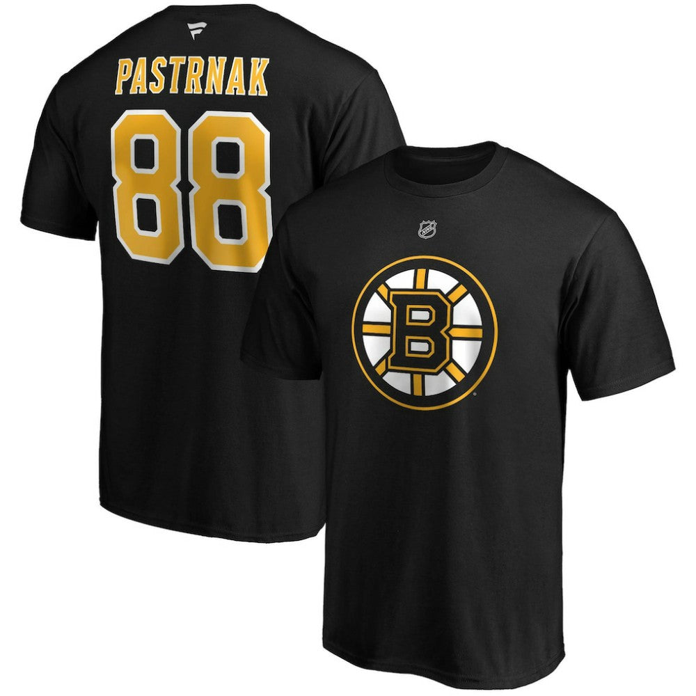 David Pastrnak Boston Bruins Fanatics B&T Name and Number T-Shirt - Black - NHL