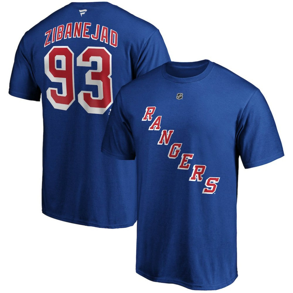 Mika Zibanejad New York Rangers Fanatics Big & Tall Name & Number T-Shirt - Blue - NHL