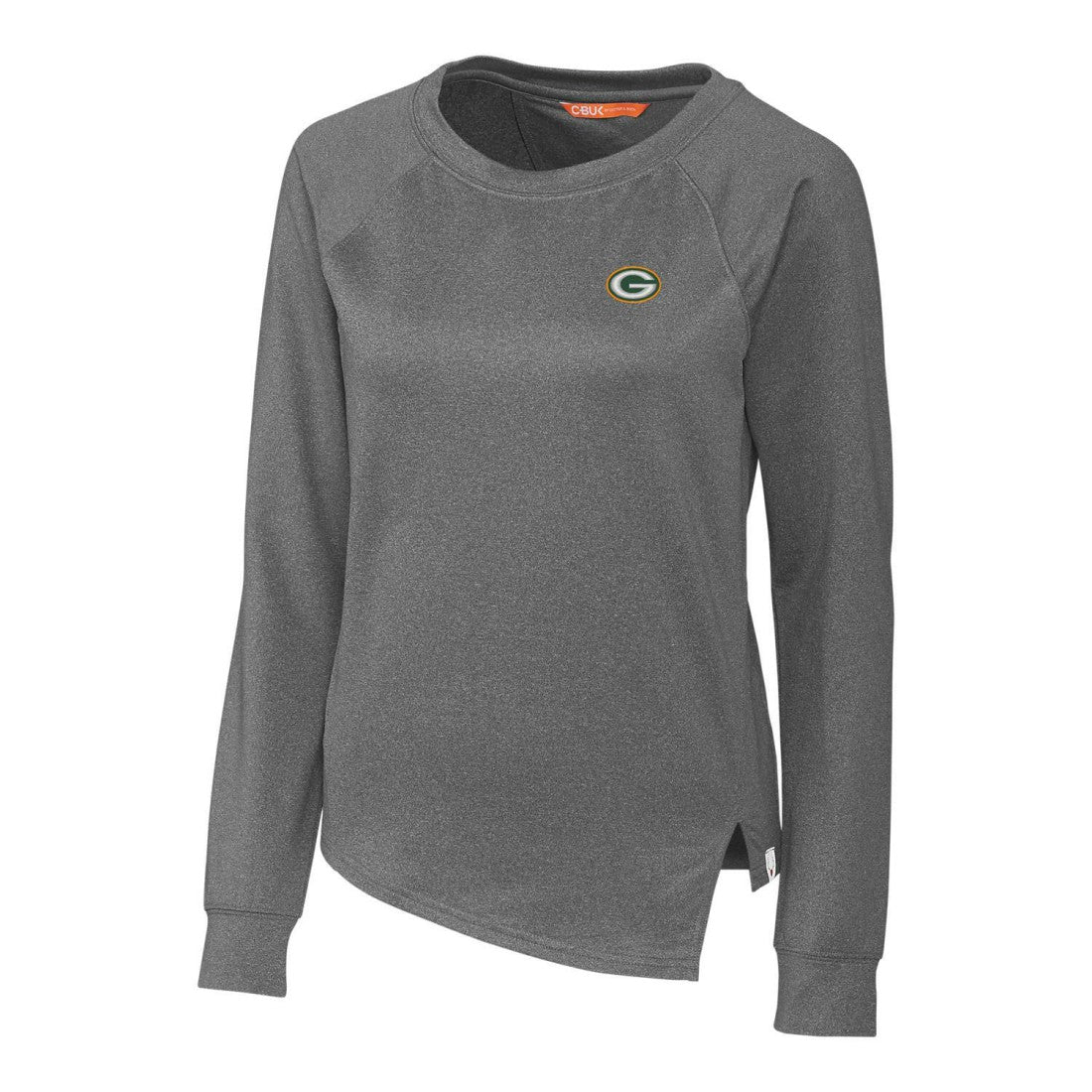 Green Bay Packers Cutter & Buck Women's Jackson Pullover Sweatshirt Heathered Charcoal | NFL