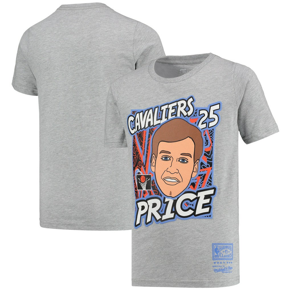 Mark Price Cleveland Cavaliers Youth Hardwood Classics King of the Court Player T-Shirt Gray - NBA