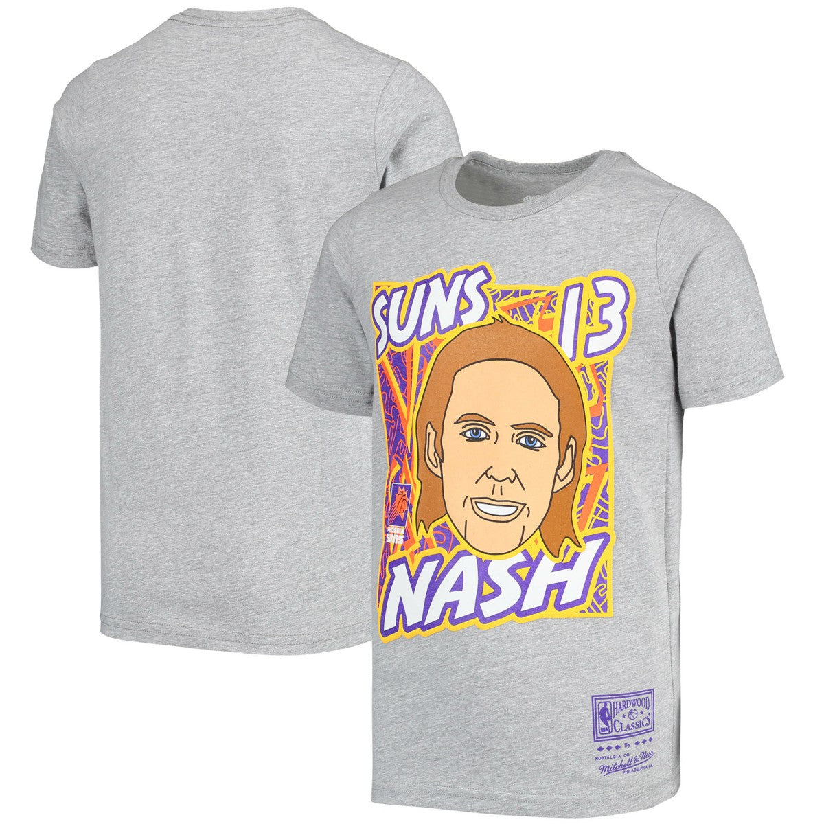Steve Nash Phoenix Suns Youth Hardwood Classics King of the Court Player T-Shirt Gray - NBA