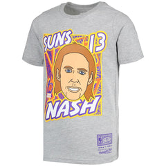 Steve Nash Phoenix Suns Youth Hardwood Classics King of the Court Player T-Shirt Gray - NBA