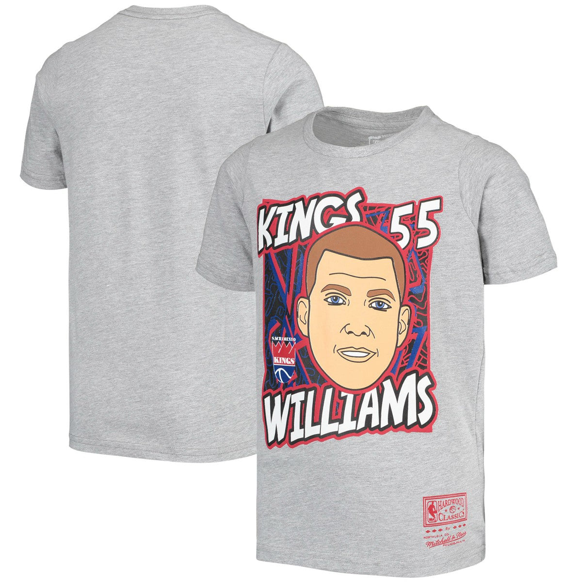 Jason Williams Sacramento Kings Youth Hardwood Classics King of the Court Player T-Shirt Gray - NBA