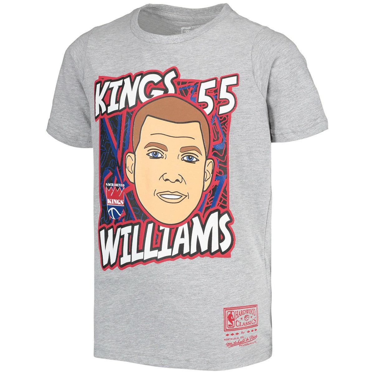 Jason Williams Sacramento Kings Youth Hardwood Classics King of the Court Player T-Shirt Gray - NBA