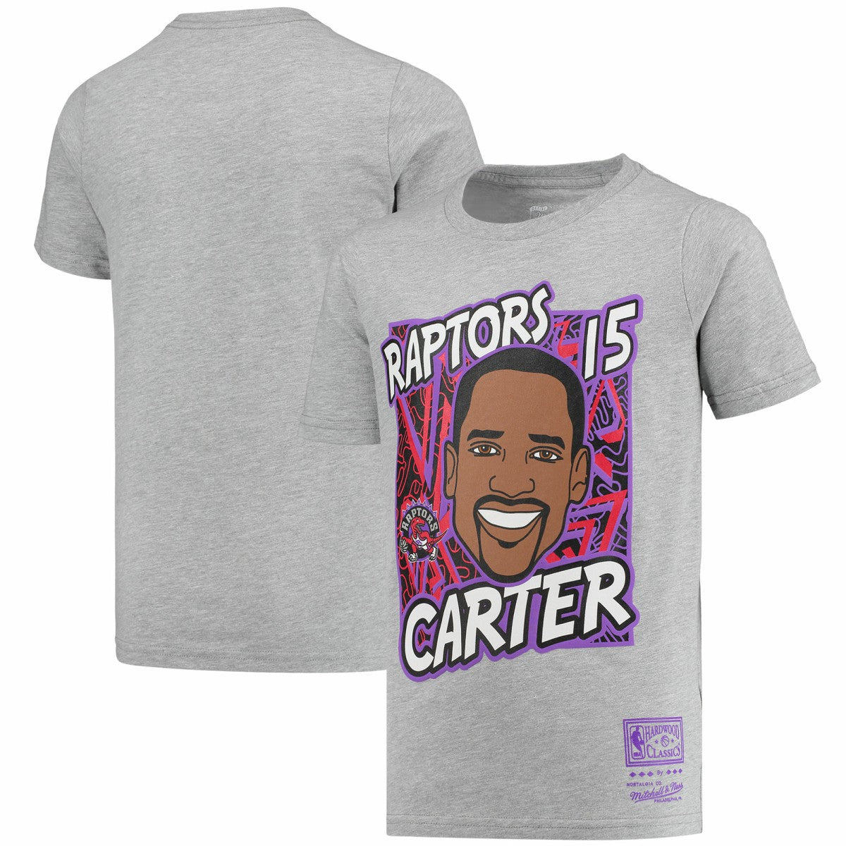 Vince Carter Toronto Raptors Youth Hardwood Classics King of the Court Player T-Shirt Gray - NBA