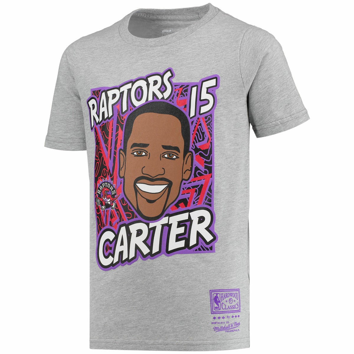 Vince Carter Toronto Raptors Youth Hardwood Classics King of the Court Player T-Shirt Gray - NBA