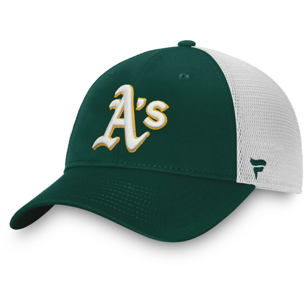 Athletics Fanatics Team Core Unstructured Trucker Adjustable Hat - MLB