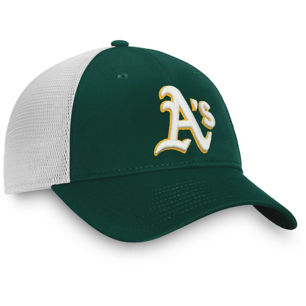 Athletics Fanatics Team Core Unstructured Trucker Adjustable Hat - MLB