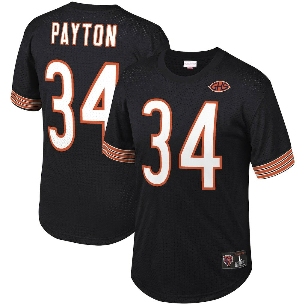 Walter Payton Chicago Bears Retired Player Name & Number Mesh Top Black | Mitchell & Ness