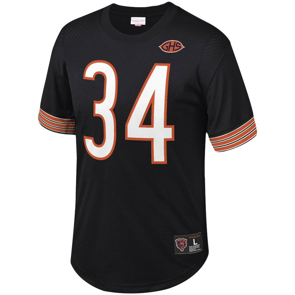 Walter Payton Chicago Bears Retired Player Name & Number Mesh Top Black | Mitchell & Ness