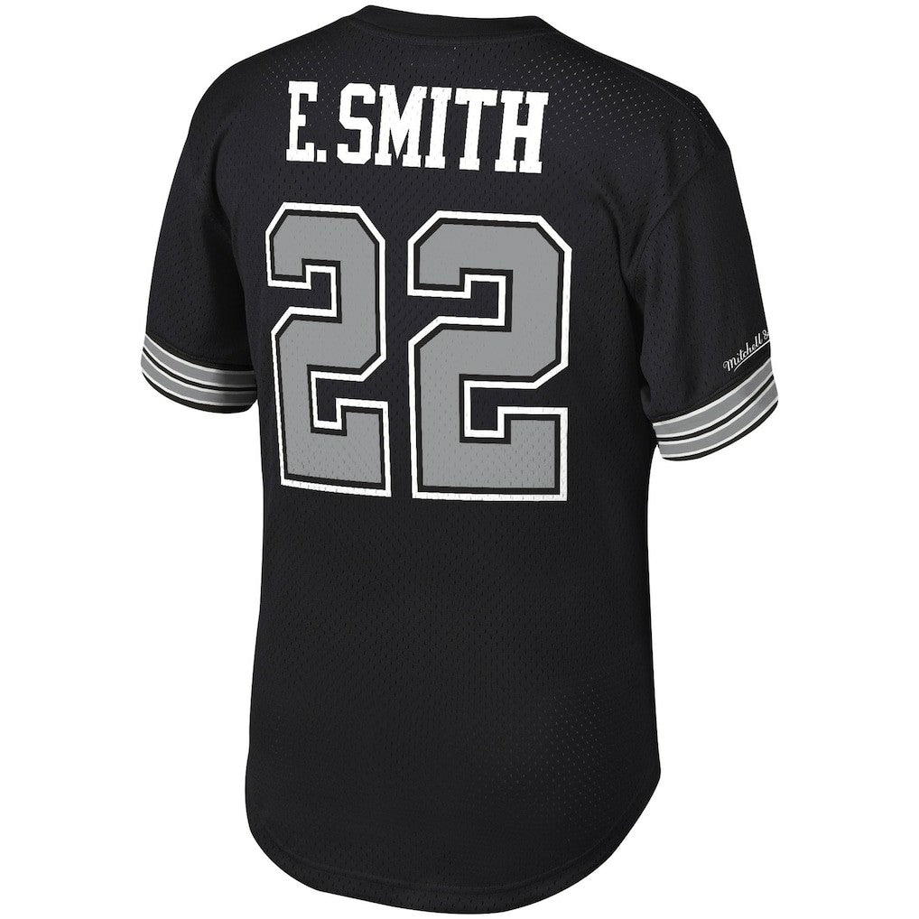 Emmitt Smith Dallas Cowboys Retired Player Name & Number Mesh Top Black | Mitchell & Ness