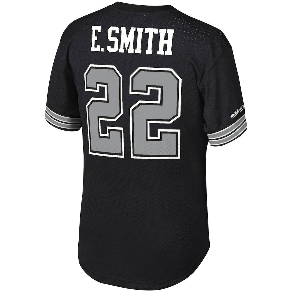 Emmitt Smith Dallas Cowboys Retired Player Name & Number Mesh Top Black | Mitchell & Ness