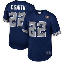 Emmitt Smith Dallas Cowboys Retired Player Name & Number Mesh Top Navy | Mitchell & Ness