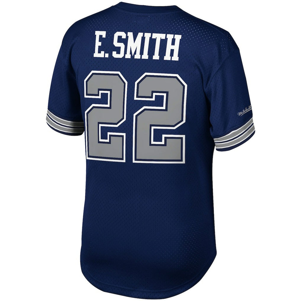 Emmitt Smith Dallas Cowboys Retired Player Name & Number Mesh Top Navy | Mitchell & Ness