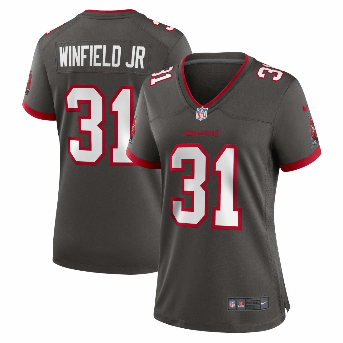 Antoine Winfield Jr. Tampa Bay Buccaneers Women's Game Jersey Pewter | Nike for Sale
