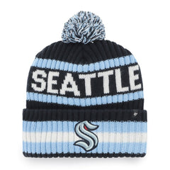 Seattle Kraken '47 Bering Cuffed Knit Hat with Pom - Navy - NHL