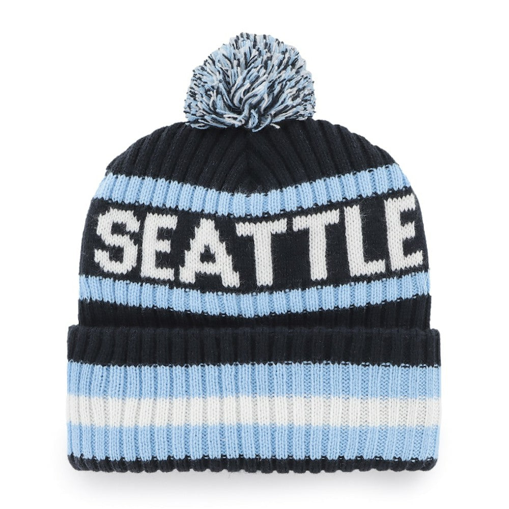 Seattle Kraken '47 Bering Cuffed Knit Hat with Pom - Navy - NHL