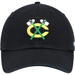 Chicago Blackhawks '47 Alternate Logo Clean Up Adjustable Hat - Black - NHL