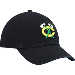 Chicago Blackhawks '47 Alternate Logo Clean Up Adjustable Hat - Black - NHL
