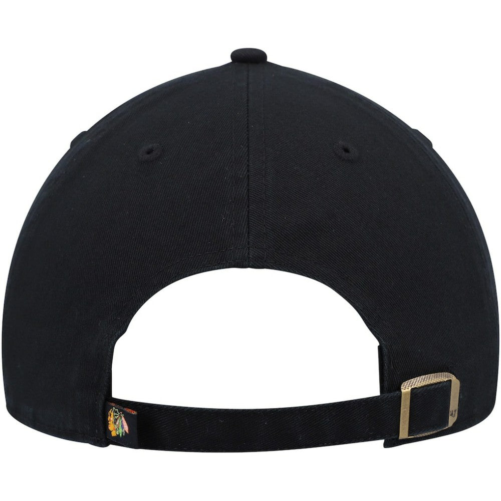 Chicago Blackhawks '47 Alternate Logo Clean Up Adjustable Hat - Black - NHL