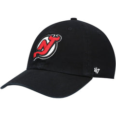 New Jersey Devils '47 Primary Logo Clean Up Adjustable Hat - Black - NHL