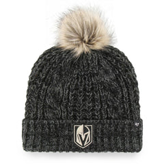 Vegas Golden Knights '47 Women's Meeko Cuffed Knit Hat with Pom - Black - NHL