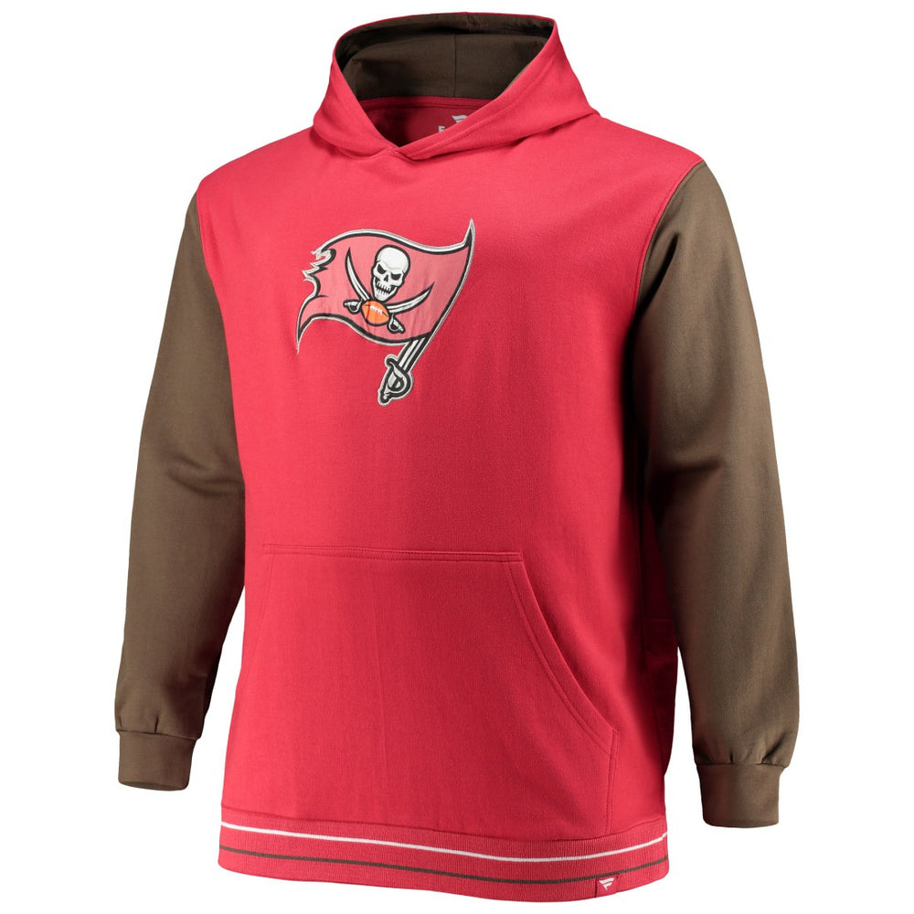 Tampa Bay Buccaneers Big & Tall Block Party Pullover Hoodie Red/Pewter | Fanatics