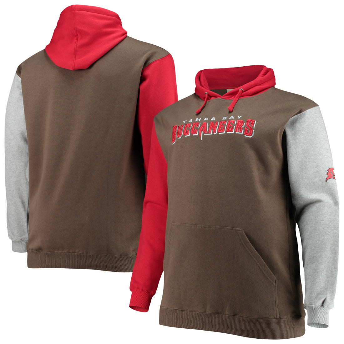 Tampa Bay Buccaneers Big & Tall Pullover Hoodie Red/Black | NFL