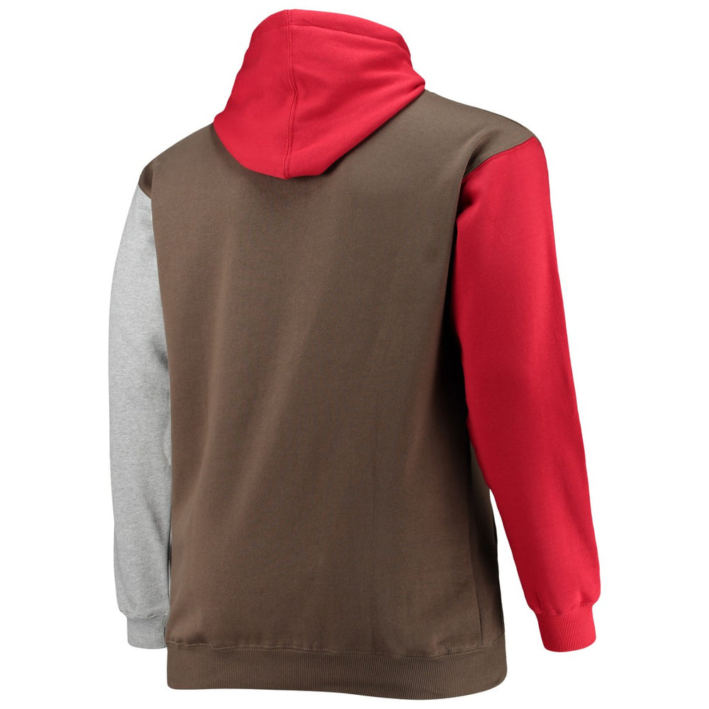 Tampa Bay Buccaneers Big & Tall Pullover Hoodie Red/Black | NFL