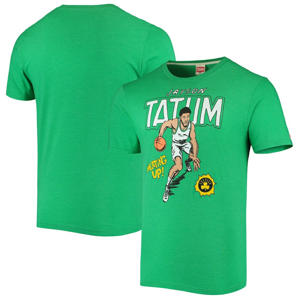 Jayson Tatum Boston Celtics Homage Comic Book Player Tri-Blend T-Shirt Kelly Green - NBA