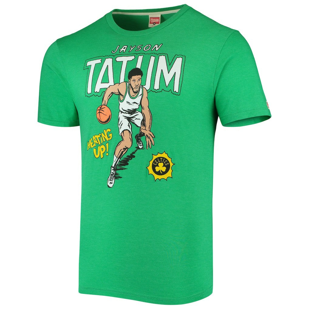Jayson Tatum Boston Celtics Homage Comic Book Player Tri-Blend T-Shirt Kelly Green - NBA