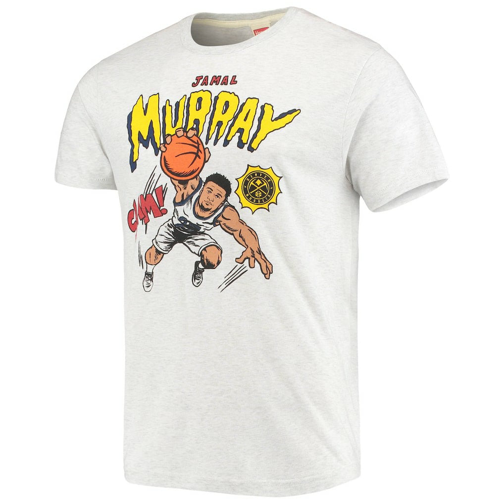 Jamal Murray Denver Nuggets Homage Comic Book Player Tri-Blend T-Shirt Ash - NBA