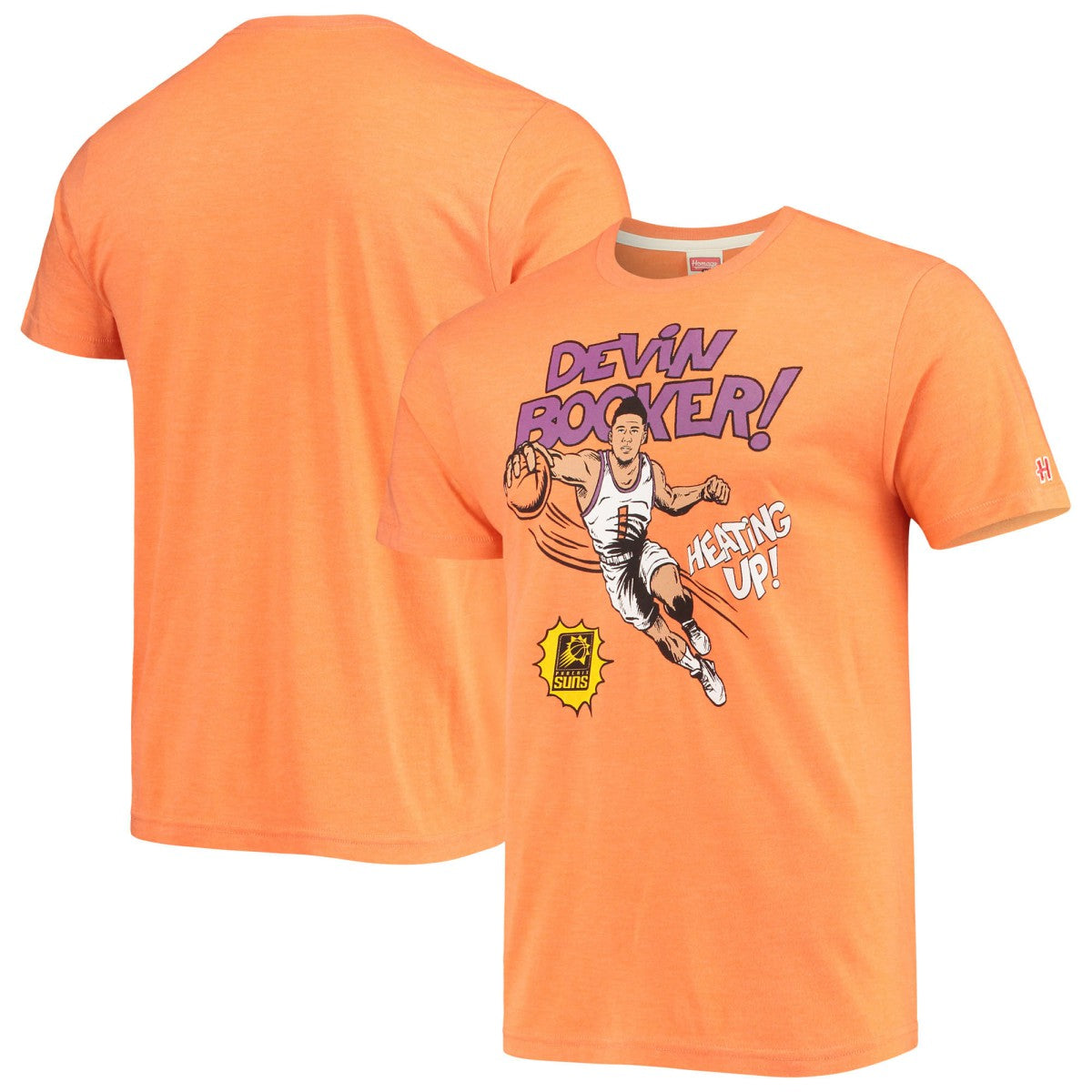 Devin Booker Phoenix Suns Homage Comic Book Player Tri-Blend T-Shirt Orange - NBA